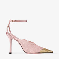 Jimmy Choo Lace Pumps with Metal Lace Detail