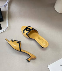 Chanel Leather Mules