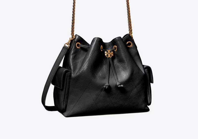 Tory Burch Charlie quilted drawstring bucket bag