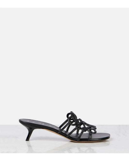 Loewe Petal Anagram Leather Mules