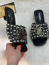 Chanel Pearl CC Slides