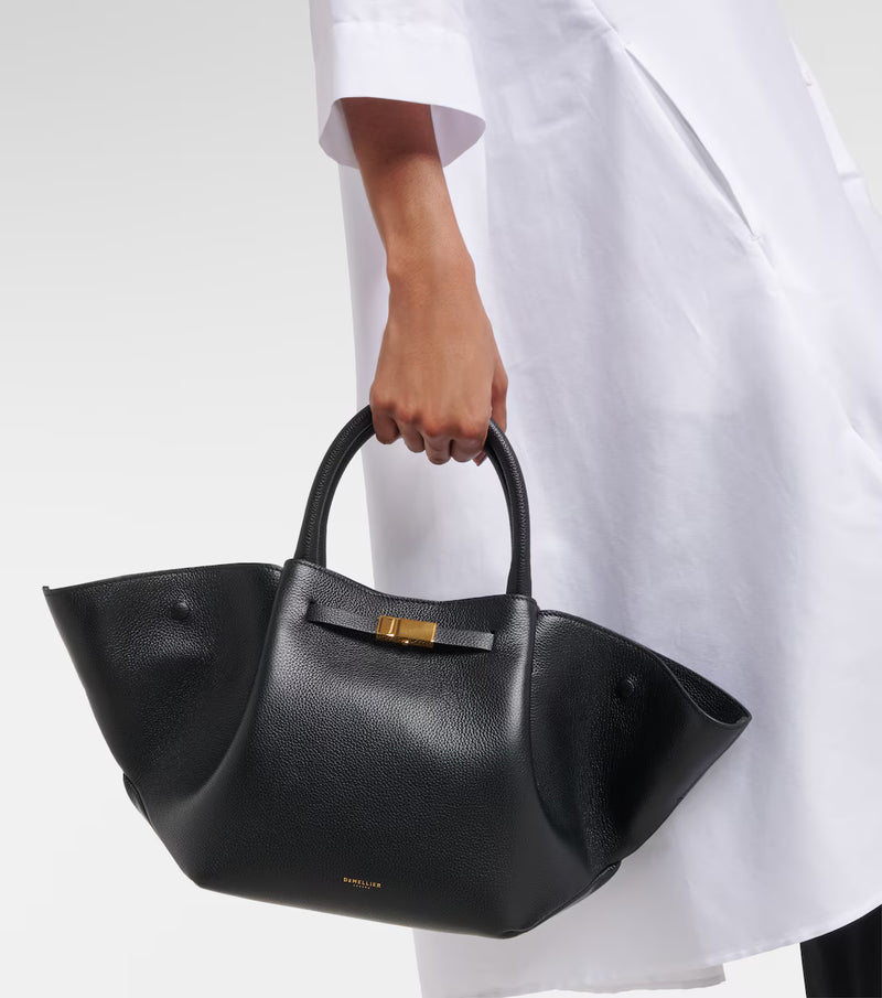 DeMellier New York Midi Leather Tote Bag