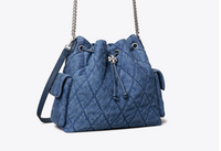 Tory Burch Charlie quilted drawstring bucket bag