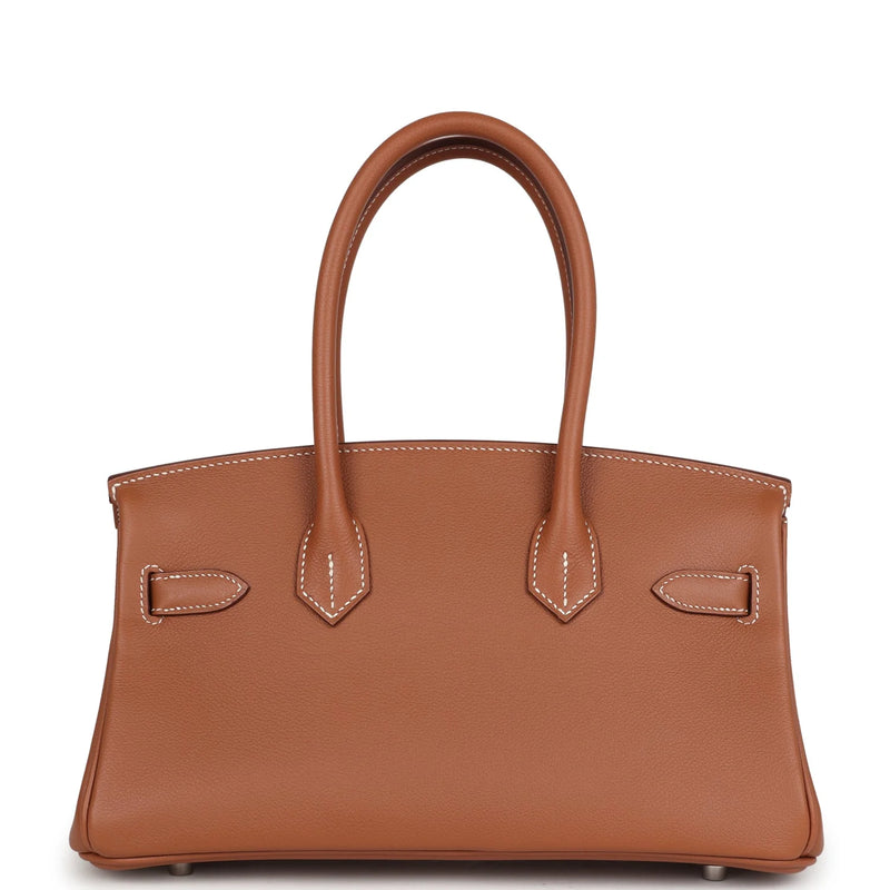 Hermès Shoulder Birkin Light 29 Gold Evercolor Palladium Hardware