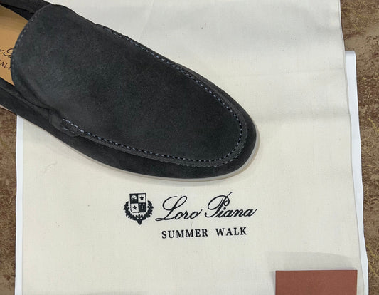 Loro Piana Summer Walk Loafer Suede - Grey