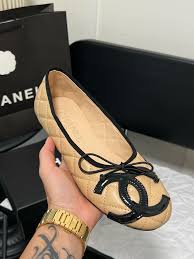 Chanel leather ballet flats