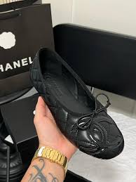 Chanel leather ballet flats