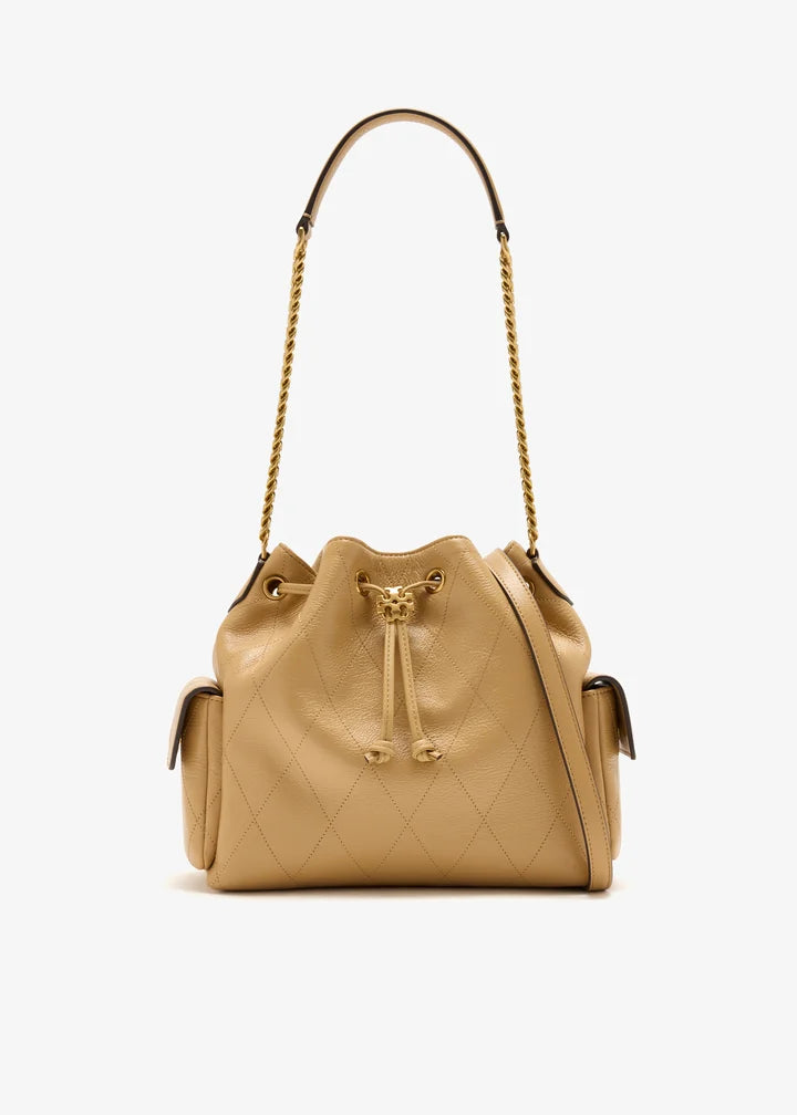 Tory Burch Charlie quilted drawstring bucket bag
