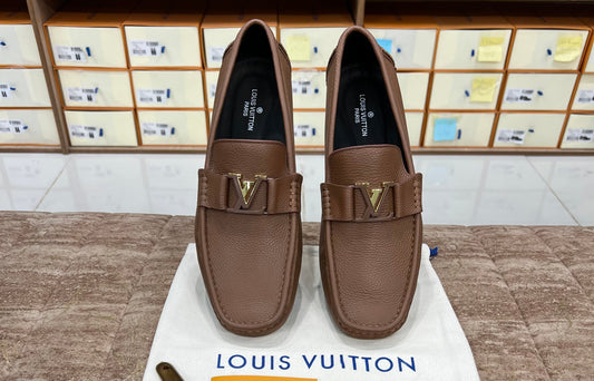 Louis Vuitton Texture Brown Logo Normal Loafer