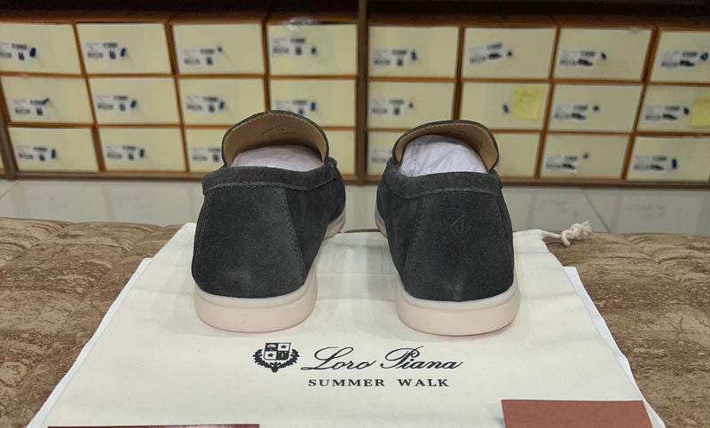 Loro Piana Summer Walk Loafer Suede - Grey
