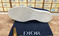 Dior Granville Blue Suede Loafers Slip On