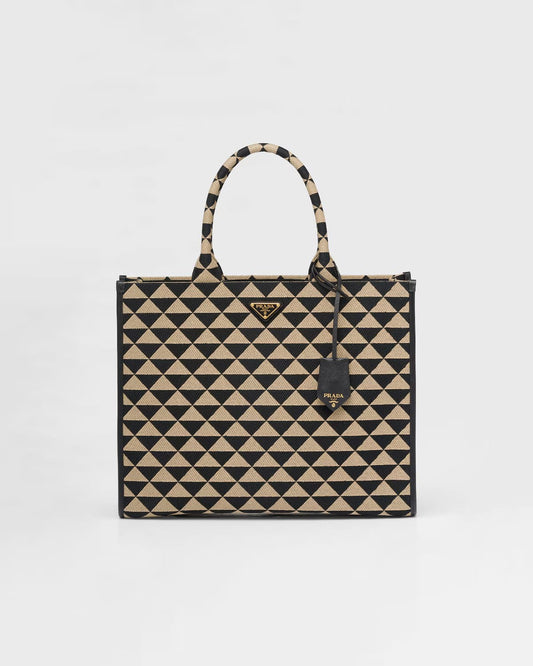 Prada – Symbole Embroidered Fabric Tote