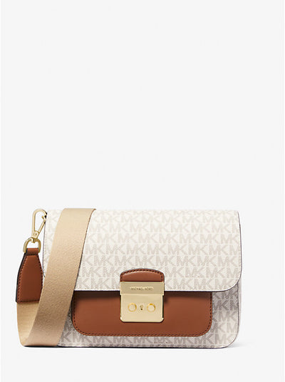 Michael Kors Sloan Editor Medium Signature Logo Messenger Bag