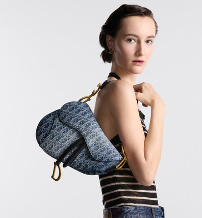 Dior Saddle Bag – Blue Denim Oblique hover