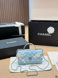 Chanel Floral Pearl Flap Bag