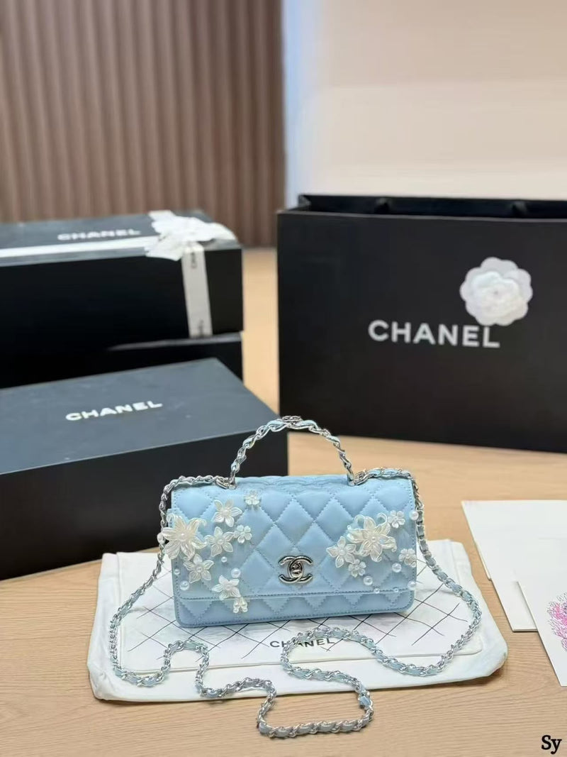 Chanel Floral Pearl Flap Bag