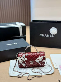Chanel Floral Pearl Flap Bag