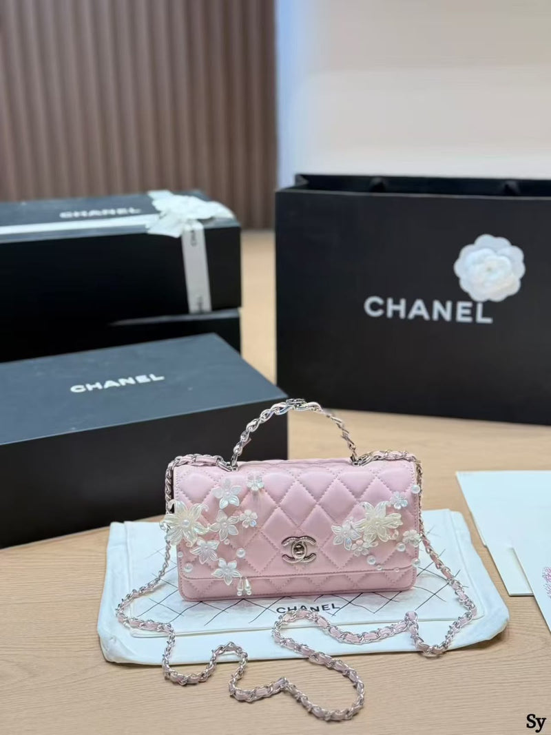 Chanel Floral Pearl Flap Bag
