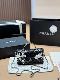 Chanel Floral Pearl Flap Bag