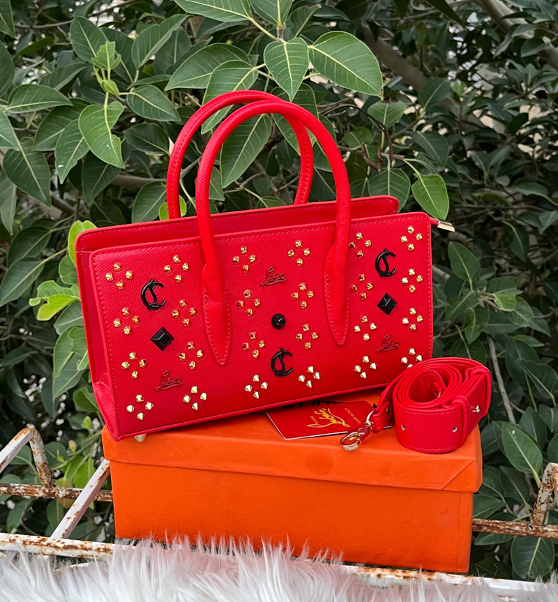 Christian Louboutin Paloma S baguette loubinthesky black leather bag