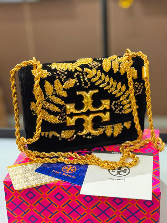 Tory Burch Eleanor Velvet Shoulder Bag