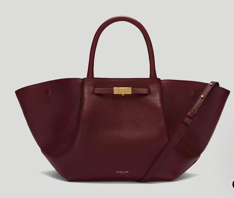 DeMellier New York Midi Leather Tote Bag